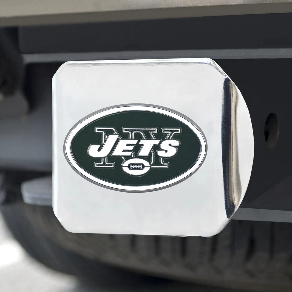 Fanmats NFL New York Jets 3D Color on Chrome Metal Hitch Cover