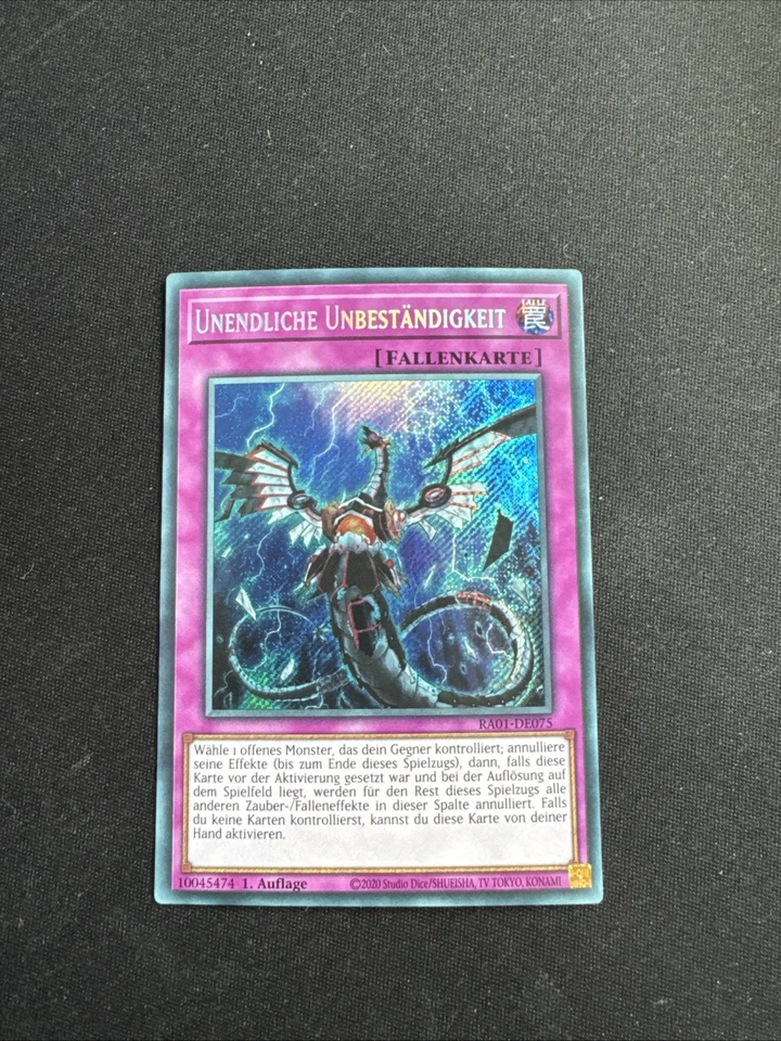 YuGiOh! UNENDLICHE UNBESTÄNDIGKEIT deutsch RA01-DE075 Secret Rare Boosterfrisch - Bild 1 von 1