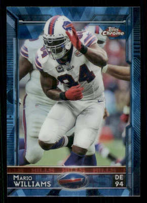 2015 Topps Chrome Blue Wave Refractors #33 Mario Williams - Image 1 of 2