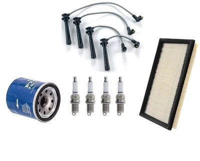 Kit de 7 piezas de cables de bujías de filtro de aceite de aire de platino para Kia RIO 2001-2005 Foto 1 de 4