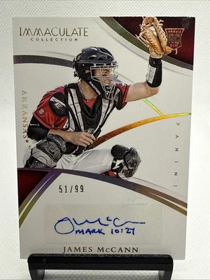 2015 Immaculate Collection James McCann  Rookie Auto 51/99 - Image 1 of 3