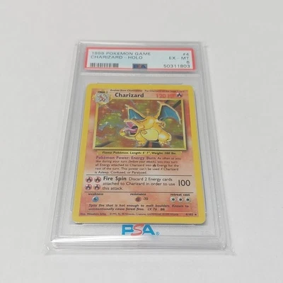 Pokémon TCG Charizard Base Set Holo Unlimited Rare Card 4/102 PSA 6 - Image 1 of 4