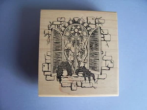 CREATIVE IMAGES RUBBER STAMPS CISTAMPS GRAPE WINDOW SCENE STAMP - Picture 1 of 1