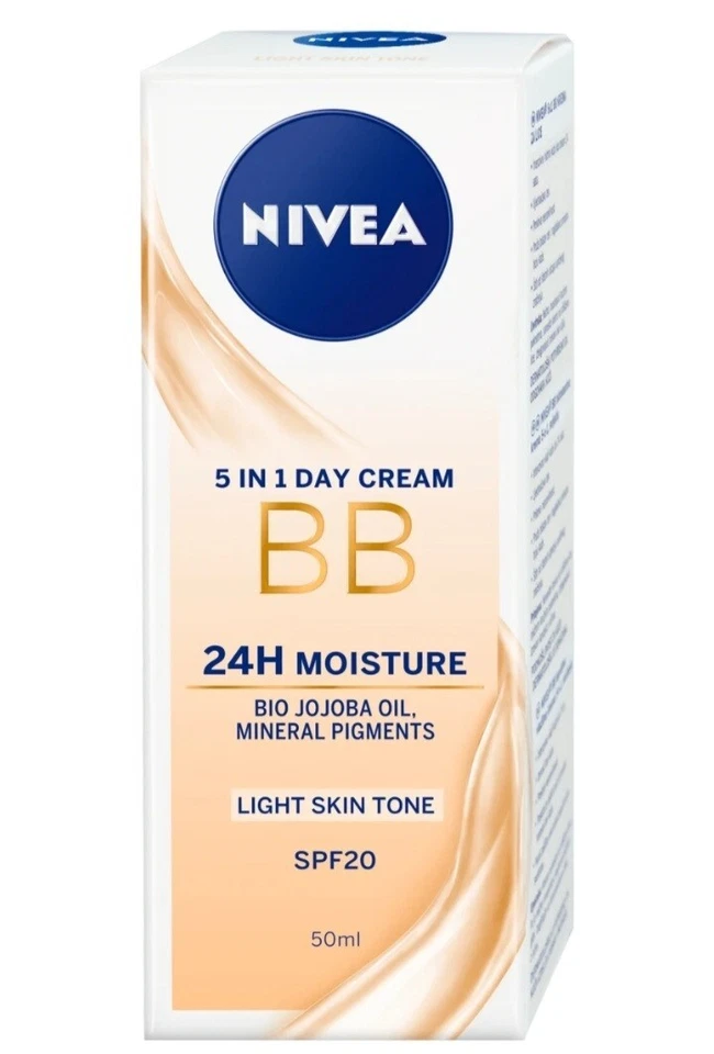 NIVEA BB Day Cream 24H MOISTURE, for face 5 in 1 LIGHT TONE - Image 1 of 1