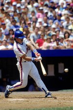 BASEBALL Orlando Mercado Of The New York Mets Swings 1990 OLD PHOTO