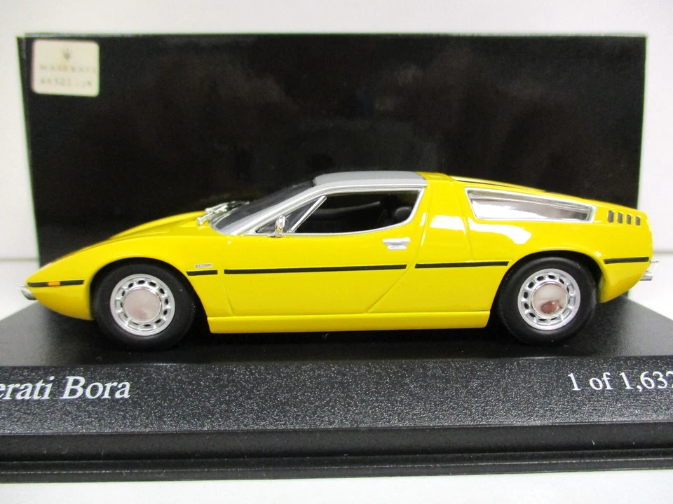 PAUL'S MODEL ART / MINICHAMPS - 1972 MASERATI BORA (YELLOW) - 1/43 - Image 1 of 4