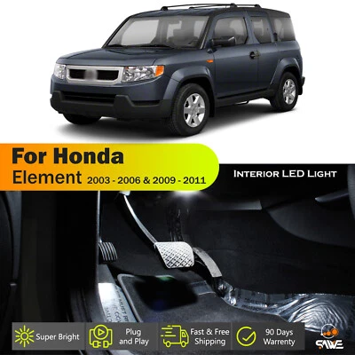 Kit de paquete interior mapa bombilla luces LED blancas para Honda Element 2003-2011 Foto 1 de 4