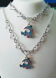 Eeyore Necklace And Bracelet S/plated Chain Jewellery Girl's Boy's W/Gift Bag - Picture 1 of 1