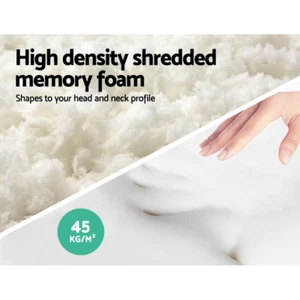 NNEDSZ Bedding Set of 2 Visco Elastic Memory Foam Pillows - Picture 1 of 4