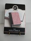 KJV Holy Bible King James Version Brown/Pink Compact Edition Red Letter 