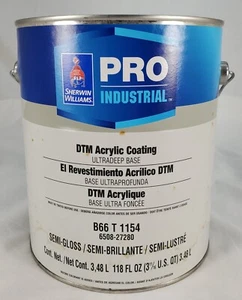 Sherwin WIlliams PRO Industrial DTM Acrylic Coating Ultradeep Base Semi-Gloss - Picture 1 of 3