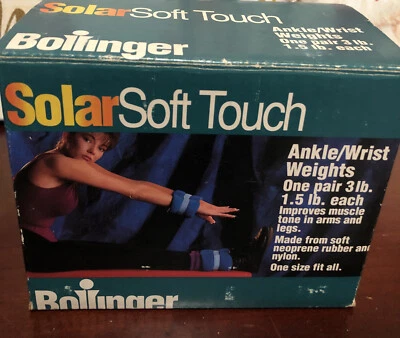 Bollinger 太阳能柔软触感脚踝手腕重量一对 3 磅 1.5 磅每件 — 第 1/4 张图片