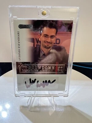 2006 Razor Poker Showdown Signatures Autograph Card Antonio Esfandiari Auto - Image 1 of 2