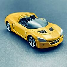 2002 Matchbox Opel Speedster Sports Car Metallic Yellow Diecast 1/55 Scale