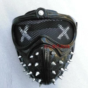 Game Watch Dogs 2 Mask Marcus Wrench LED Light Face Mask Cosplay PVC Mask Props - Picture 1 of 8