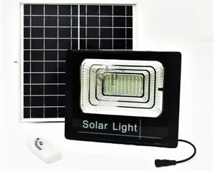Faro A Led Da 100W SMD Luce Bianca Con Pannello Solare, Sensore e Telecomando - Foto 1 di 6