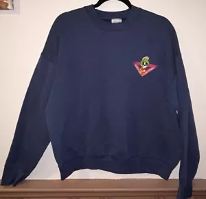Felpa da donna vintage anni '90 ricamata Marvin The Martian Warner Brothers taglia XL - Foto 1 di 6