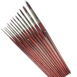 Pro Arte Series 202 Acrylix Acrylic Oil Paint Brushes - Assorted Round Sizes - Picture 1 of 14