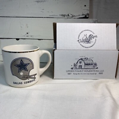 Caneca de café vintage Dallas Cowboys logotipo time de futebol americano NFL cerâmica 12 oz anos 70’ - Imagem 1 de 4