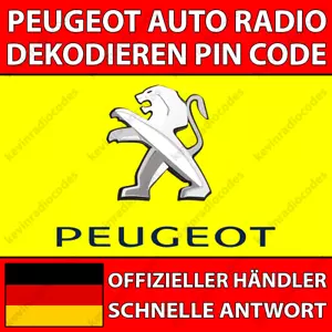 ✅PEUGEOT RADIO DEKODIEREN PIN CODE 108 2008 206 208 3008 308 408 5008 508 BOXER✅ - Bild 1 von 6