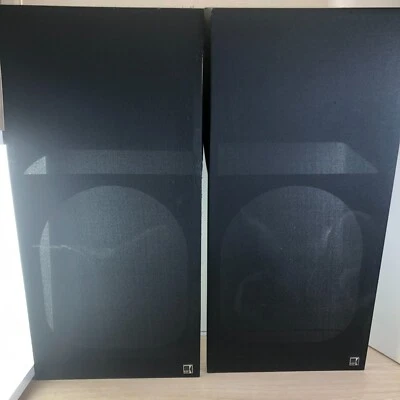 Grelhas de alto-falante de referência KEF 105 Series II ~ Conjunto de cobertura total ~ RARO ~ Decente - Imagem 1 de 4