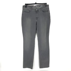 Eddie Bauer Curvy Straight Leg Jeans Women's Size 12 Gray Stretch Denim Casual - Picture 1 of 11