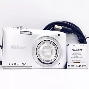 Cámara digital compacta Nikon Coolpix S2900 plateada zoom 5x 20,1 MP de JAPÓN - Imagen 1 de 5