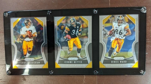 PITTSBURGH STEELERS 3 CARD PLAQUE TERRY BRADSHAW JEROME BETTIS HINES WARD Cover