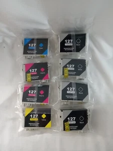 127 Tintenpatronen 8er Pack Cyan Magenta Gelb Schwarz T127120 220 320 *VERSIEGELT* - Bild 1 von 4