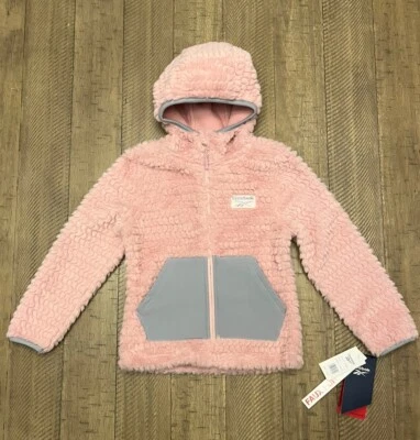 NWT - 4T Reebok Faux Fur Jacket Hooded Full Zip Pink Kid's Childrens Outerwear - Image 1 of 4