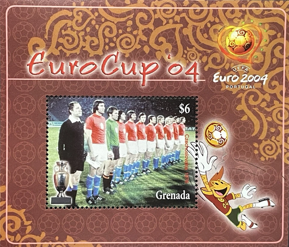 SELLOS GRANADA COPA EURO '04 CAMPEONATOS EUROPEOS DE FÚTBOL S/S 2004 MNH DEPORTES Foto 1 de 1