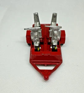Vintage TootsieToy Red Dual Motorcycle Trailer & 2 Motorcycles, Made in Chicago - Picture 1 of 8