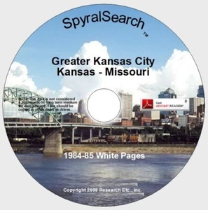 KS - Greater Kansas City KS & MO 1984-85 White Pages Phone Book CD PDF format - Picture 1 of 1