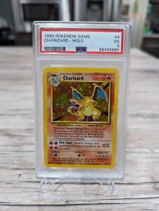 Charizard 1999 Pokemon Card Game Base Set Unlimited Holo #4 004/102 PSA 3