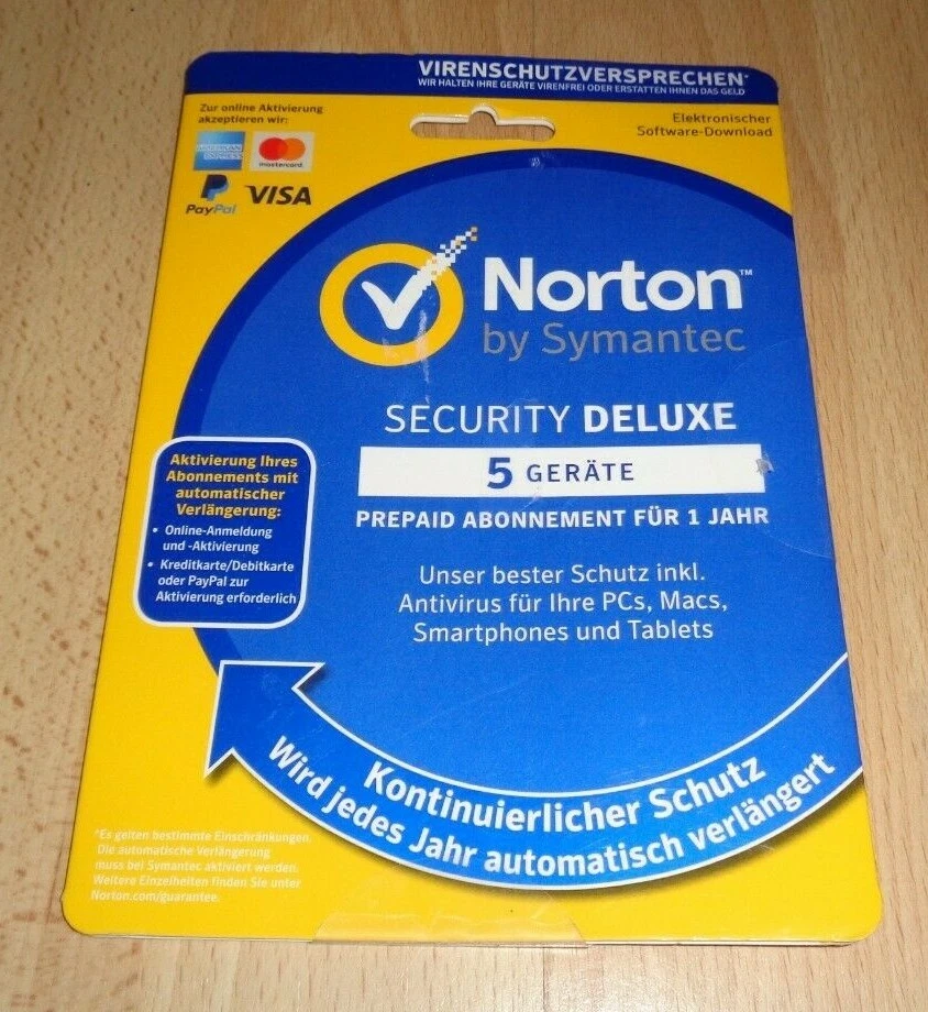 Norton Internet Security DELUXE für 5 Geräte 1 Jahr - PC MAC Android,Postv.NEU! - Bild 1 von 1