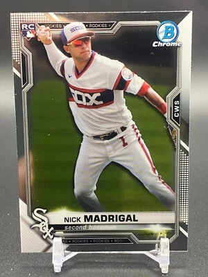2021 Bowman Chrome Nick Madrigal #7 Rookie Chicago White Sox - Image 1 of 2