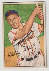 1952 Bowman Eddie Stanky Card #160 St. Louis Cardinals