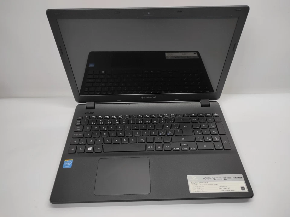 NOTEBOOK PACKARD BELL TE69BM INTEL CELERON N2820 8GB RAM 320GB HD WIFI WEBCAM - Immagine 1 di 4