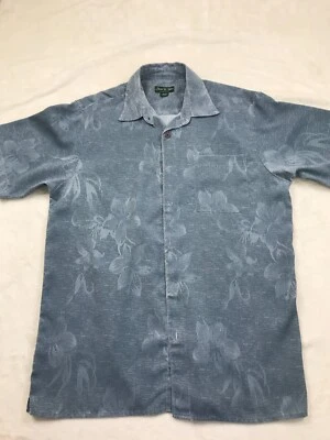 David Taylor  Shirt Mens Medium Button Up Gray Short Sleeve Resort Club 2765 - Image 1 of 4