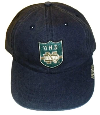 Notre Dame University Ajustable Correa Gorra Gorra Correa de Cuero Ncaa Nuevo Foto 1 de 4