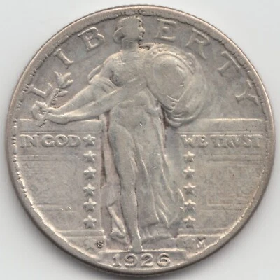 1926 S Standing Liberty Quarter, XF - Image 1 of 4