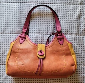 BOC Leather Color-block Shoulder Bag, Nice Used Condition, Funky  - Picture 1 of 6