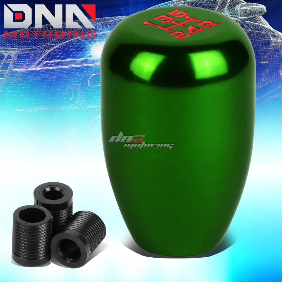 M10 X 1.5 THREAD PITCH IN 5-SPEED MANUAL RACING SHROT SHIFTER GREEN KNOB+REVERSE - Изображение 1 из 4