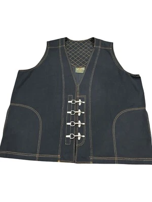 Chaleco/Denim/Ganchos Getz JNCO de Colección Años 90 Talla 3X-Dk Azul Foto 1 de 4