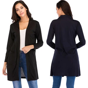 Women Knit Sweater Cardigan Loose Top Long Sweater Cardigan Outerwear Winter - Picture 1 of 14