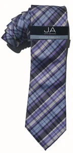 John Ashford NUEVO Azul Delgado a Cuadros Cuello Para Hombre Corbata $55 A3570 - Imagen 1 de 1