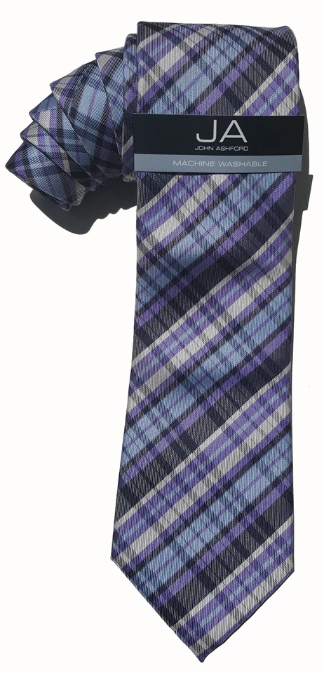 John Ashford NUEVA Corbata Azul Ajustada a Cuadros Para Hombre $55 A3570 Foto 1 de 1