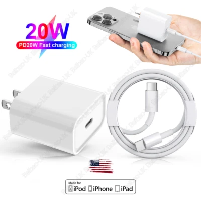 Wholesale PD 20W USB C Type C Adapter Fast Charger For iPhone 14/13/12/11/ProMax - Image 1 of 4