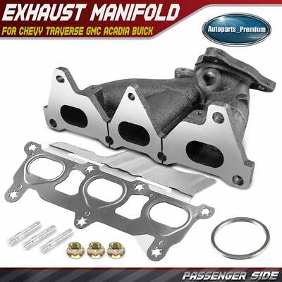 Colector de escape derecho con junta para Chevrolet Traverse GMC Acadia Buick Saturn Foto 1 de 4