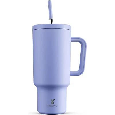 Meoky 40oz Tumbler with Handle and Straw in Lilac - Изображение 1 из 4